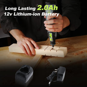Lightweight WORKPRO tool being held for detail work.