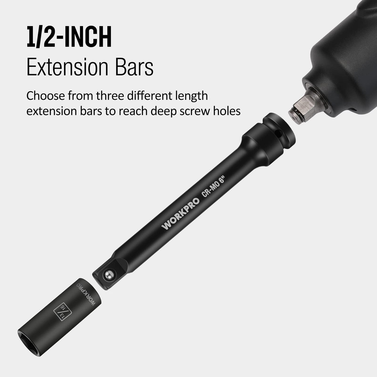 WORKPRO locking ball stud design improves extension stability during use