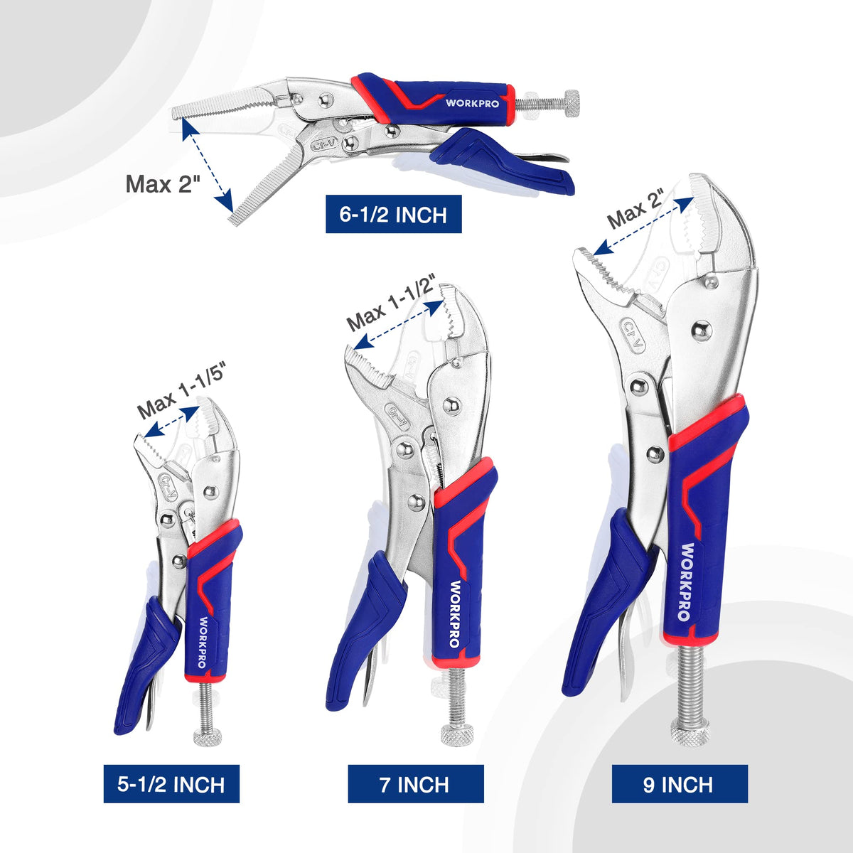 WORKPRO storage bag keeps locking pliers organized and portable