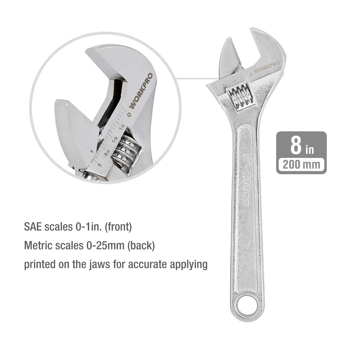 WORKPRO 8-inch long nose pliers for precise reach and control