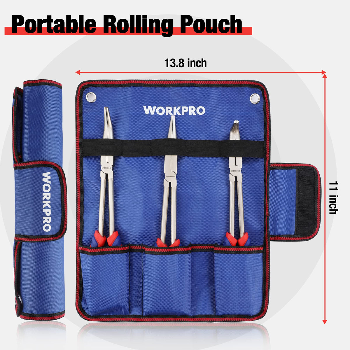 WORKPRO pliers bend and twist wire efficiently in restricted areas