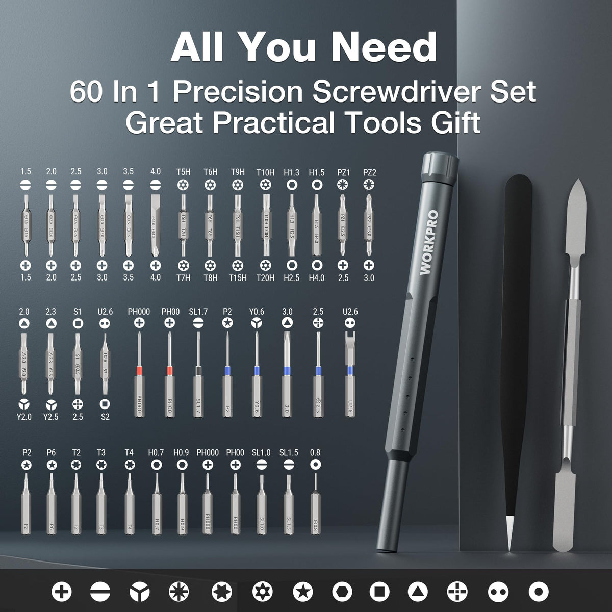 WORKPRO magnetic bit holder provides fast, firm bit changes