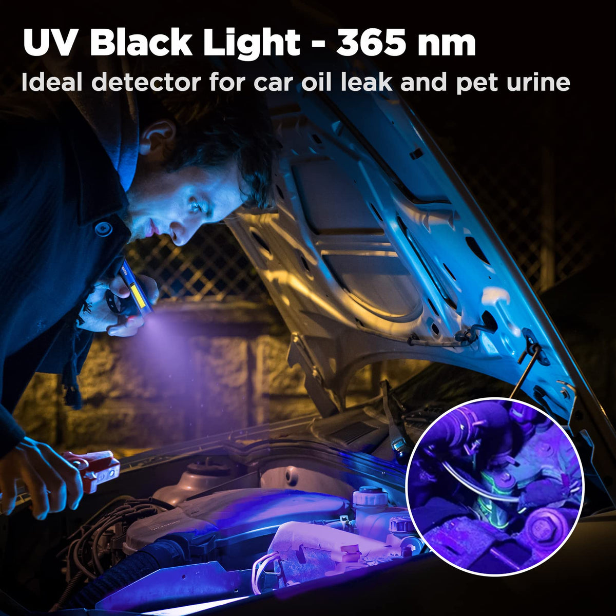 WORKPRO magnetic clip view enables versatile mounting and hands-free lighting