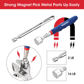 WORKPRO magnetic pickup tool 16lb heavy-duty for metal parts