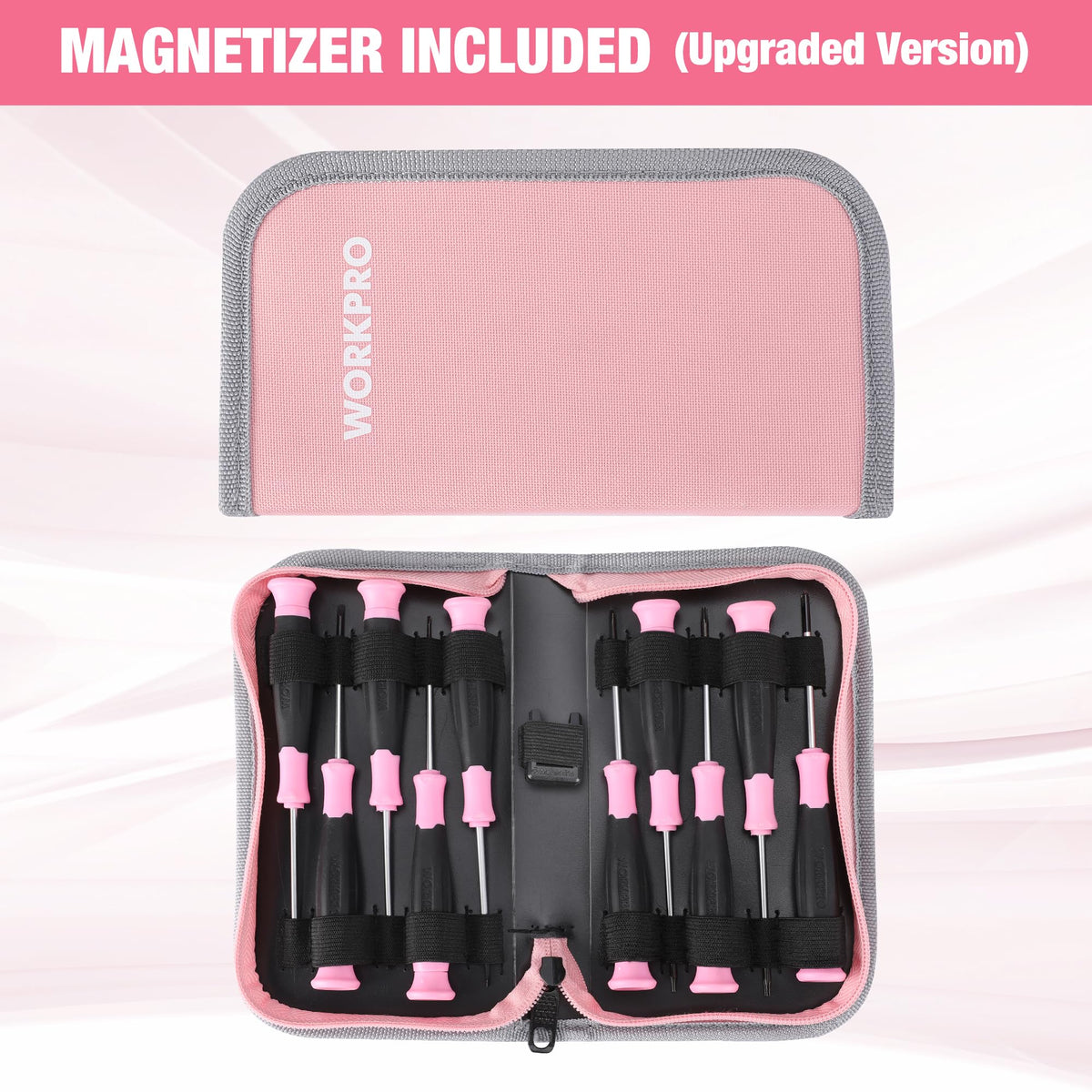 Workpro magnetic tips ensuring secure engagement for tiny screws during repairs