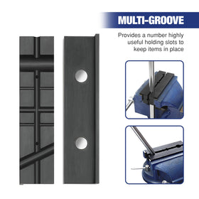 WORKPRO magnetic jaw pads attach securely to vise for stable clamping