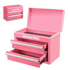 WORKPRO metal mini tool box top compartment for quick access
