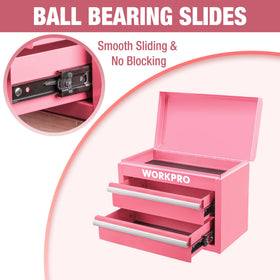 WORKPRO metal mini tool box PVC liners reduce movement noise