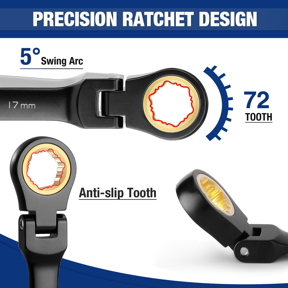 WORKPRO metric sizes range from 6 to 18 mm for precise metric tasks.