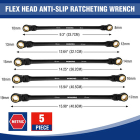 Sizes 8-19 mm cover most common fasteners