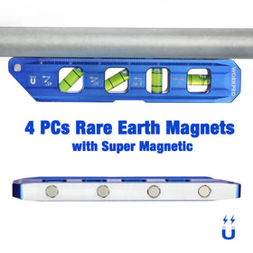 WORKPRO Integrated ruler provides metric and imperial measurements for versatile layouts.