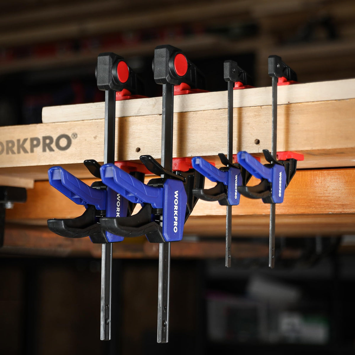 WORKPRO Mini Bar Clamps ergonomically designed handle reduces fatigue during long sessions