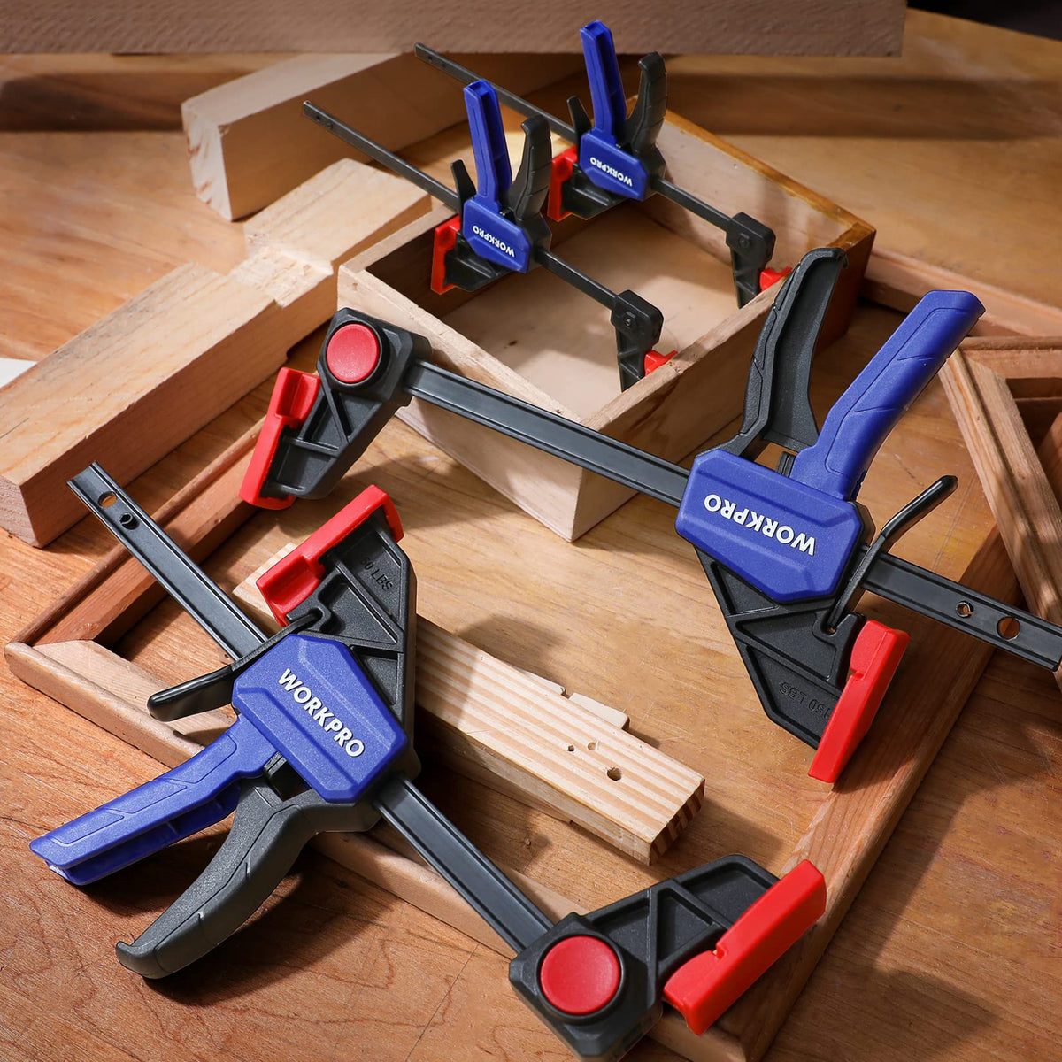 WORKPRO Mini Bar Clamps hardened steel bars provide durable clamping for projects