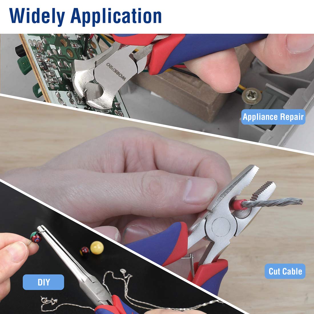 WORKPRO mini linesman pliers for electrical work and tightening