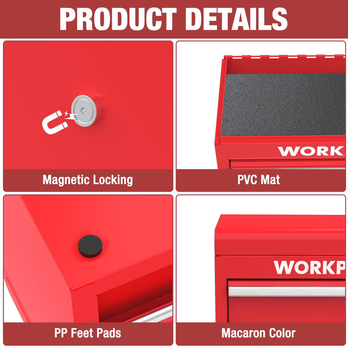 WORKPRO mini tool box liners illustrate tool protection and quiet placement