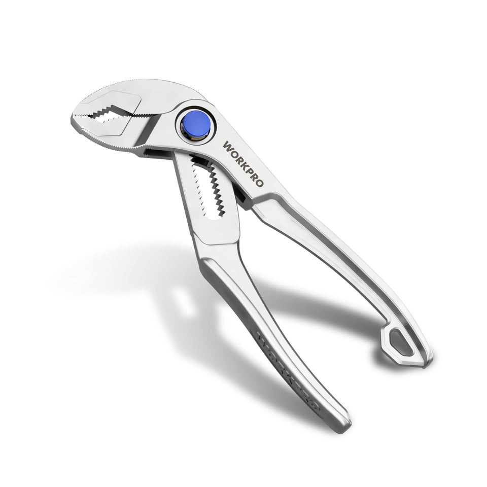WORKPRO mini water pump pliers, compact design for precise grip in tight spaces.