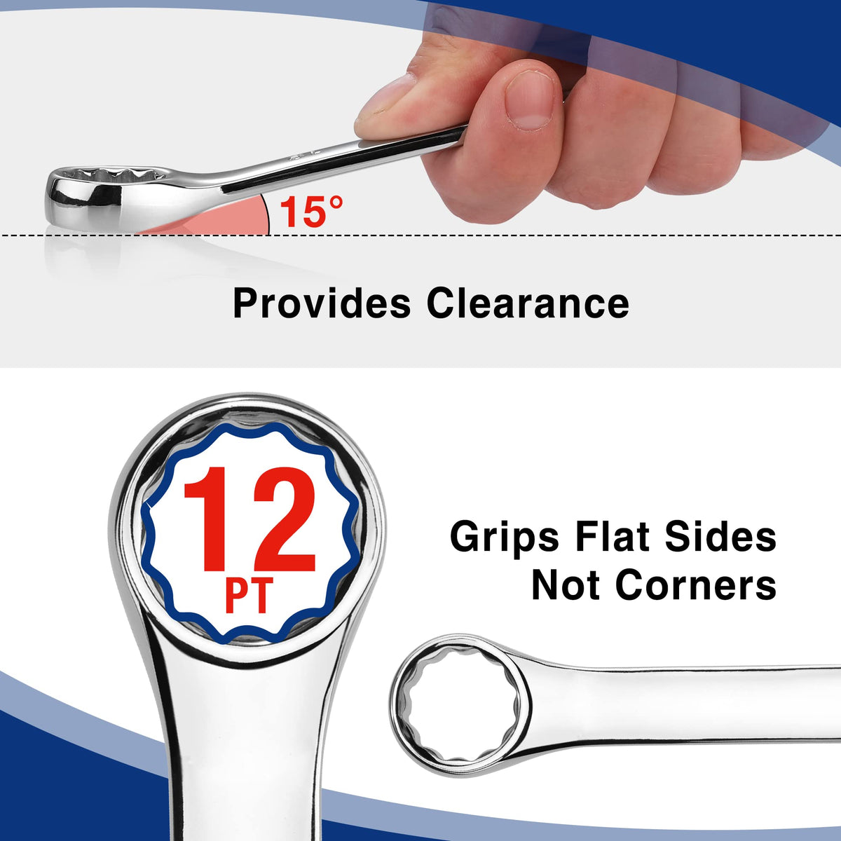 WORKPRO mirror chrome finish resists corrosion and wear