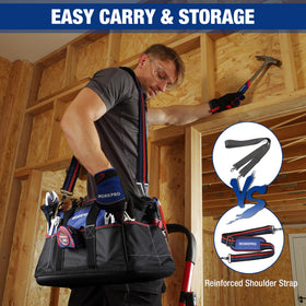WORKPRO molded base resists abrasion and protects contents from impacts.