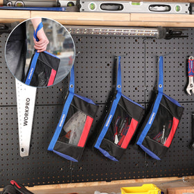 WORKPRO multi-use organizer pouch used for office, travel, and cosmetics