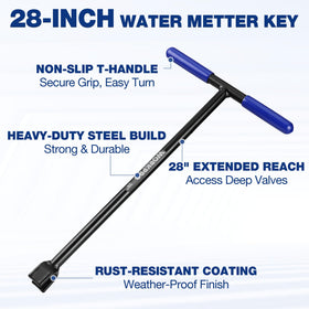 WORKPRO non-slip T-handle grip improves control in wet conditions