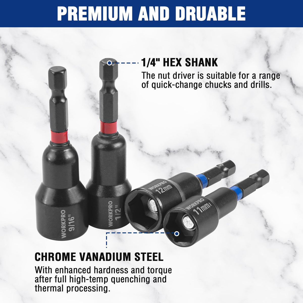 WORKPRO metric 6mm nut driver ideal for general repairs.
