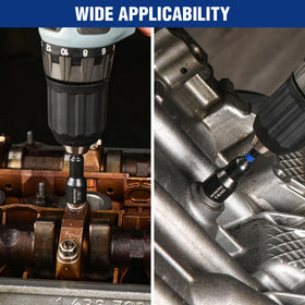 SET in use with drill for efficient nut installation and removal.