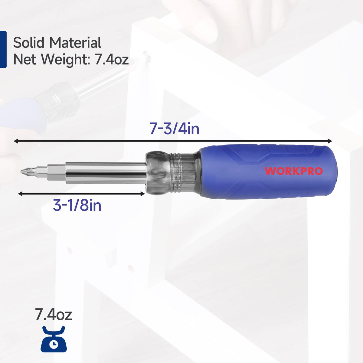 Nut drivers in three sizes for common home fasteners