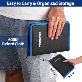 WORKPRO Oxford storage pouch keeps tools organized and portable