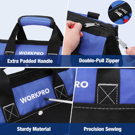 WORKPRO padded handle improves comfort during transport