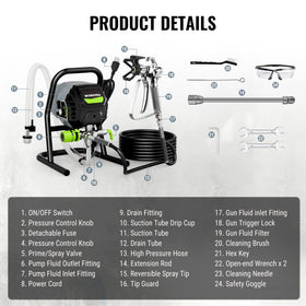WORKPRO paint container attachment keeps spray setup ready for frequent use.