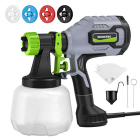 WORKPRO paint sprayer 600W HVLP for smooth, even coverage on furniture.