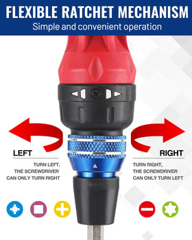 WORKPRO patented auto-locking quick-load system enables one-handed bit loading.
