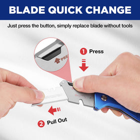 WORKPRO patented blade locking keeps blade steady for accurate cuts.
