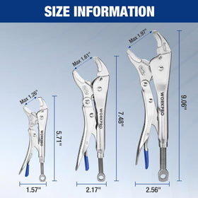 WORKPRO perforated screw feature enables precise adjustment and leverage.