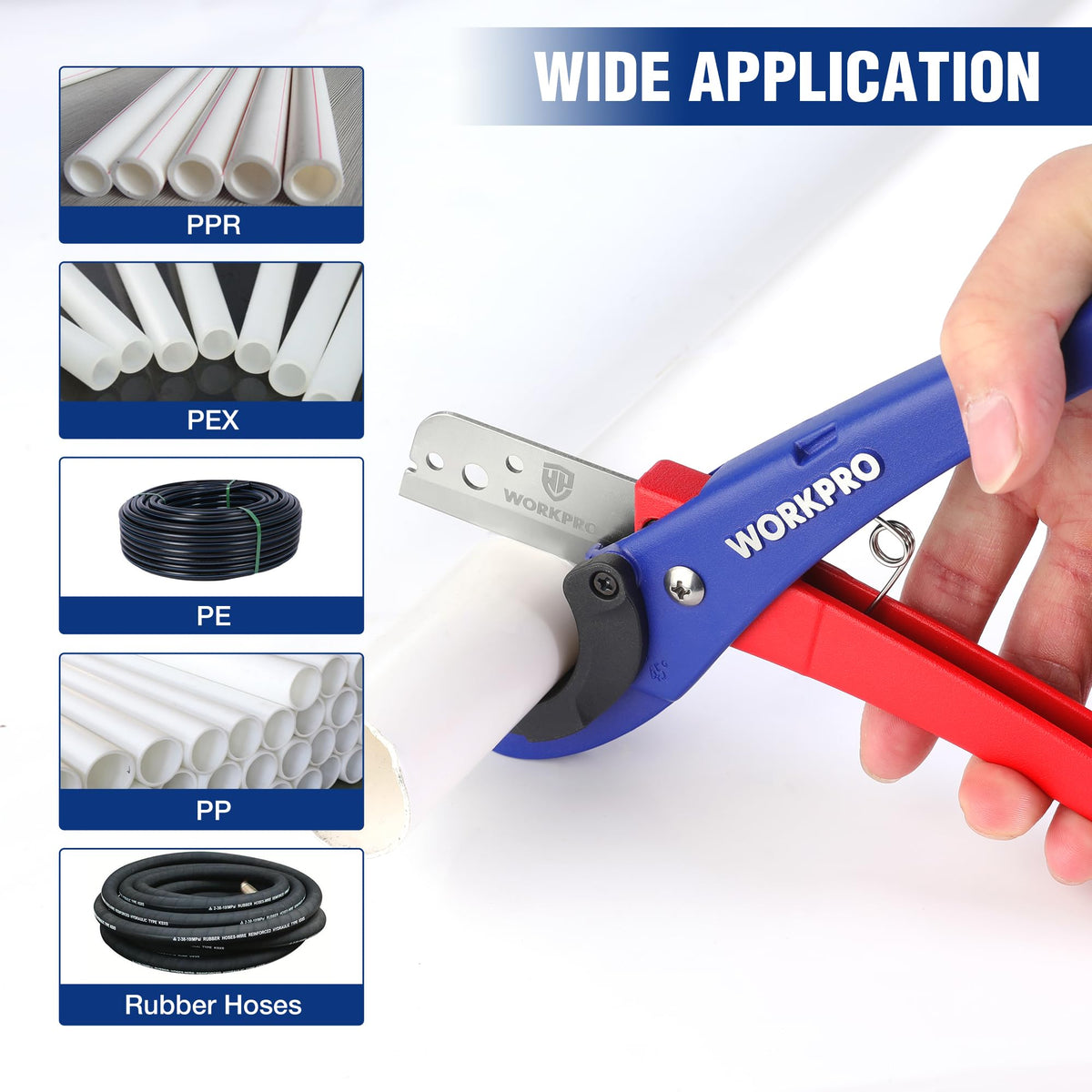 WORKPRO PEX Cutter ideal for home plumbing tasks and cord-cover work