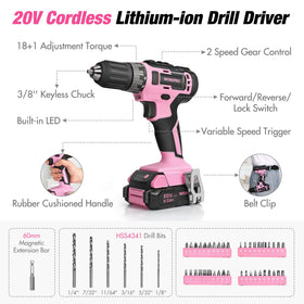 WORKPRO pink hand tools set for everyday fixes