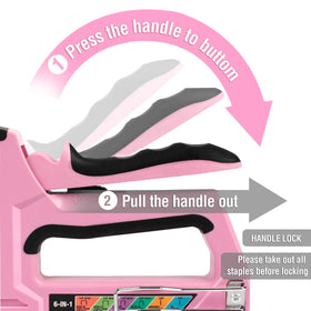 WORKPRO pink staple gun includes 4000 staples in the pack
