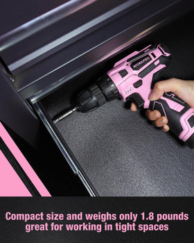 WORKPRO pink two-speed drilling for diverse projects.