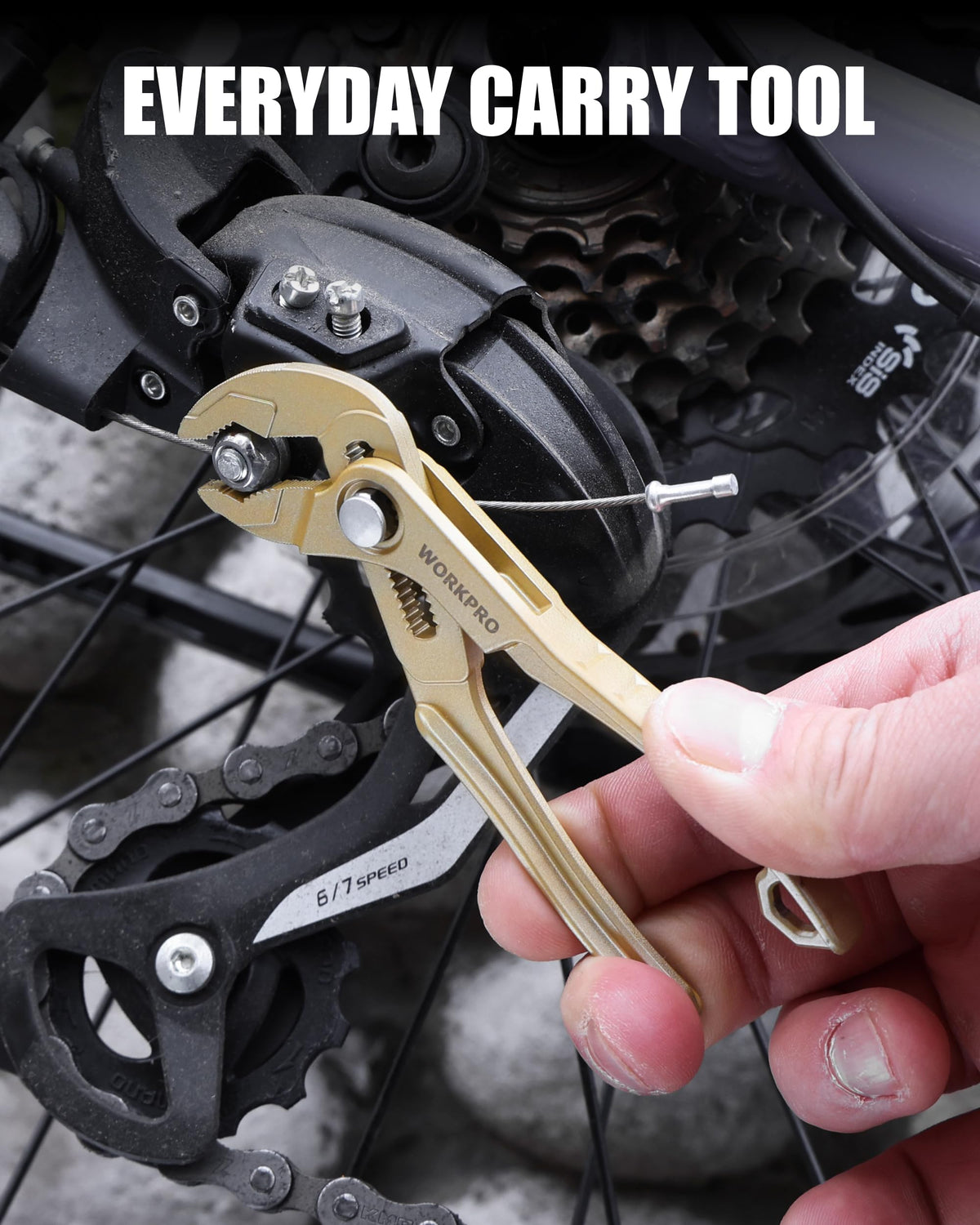 WORKPRO Plated finish resists rust for everyday use.