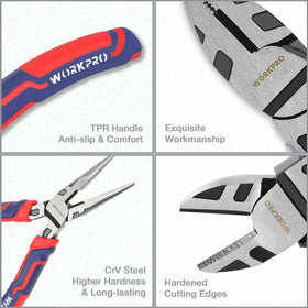 WORKPRO diagonal cutting pliers 6in blade edge for precise cuts