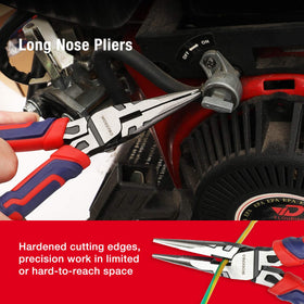 WORKPRO linesman pliers 7in in use, showcasing strong leverage