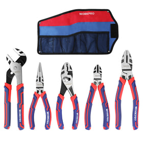 WORKPRO pliers set slip-joint 6in close-up showing durable CR-V construction for reliability