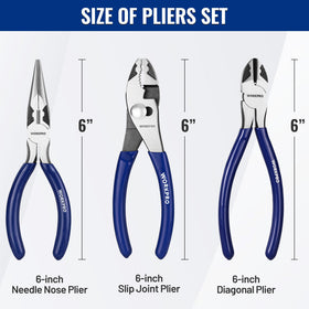 WORKPRO pliers slip-joint jaws in action enable versatile clamping.
