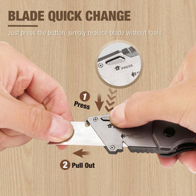 WORKPRO belt clip keeps knife secure on belt or bag for easy carry.