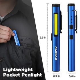WORKPRO 6.5-inch pocket flashlight demonstrates slim, carry-ready design