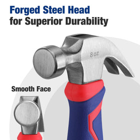WORKPRO polished hammer face minimizes marks on surfaces