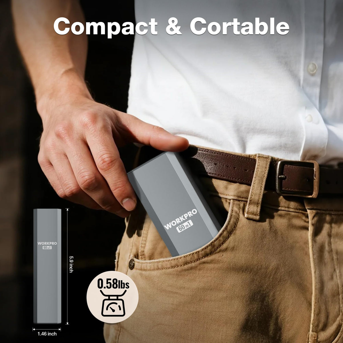WORKPRO pop-up magnetic case keeps bits secure and organized