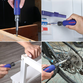 Portable WORKPRO tool fits easily in a bag for outdoor projects