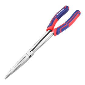 WORKPRO Premium 11-inch needle nose pliers top view for hard-to-reach parts