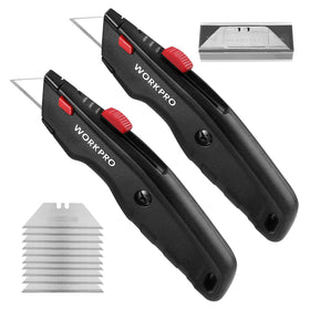 WorkPro Premium Utility Knife with compact back-pocket design for on-the-go tasks